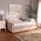 Baxton Studio Becker Modern and Contemporary Transitional Beige Fabric Full Size Daybed with Trundle 184-11087-Zoro - alternate 5